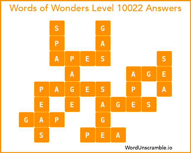 Words of Wonders Level 10022 Answers