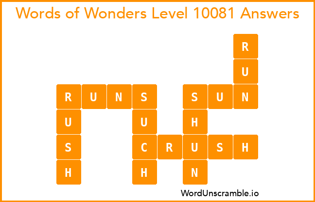Words of Wonders Level 10081 Answers
