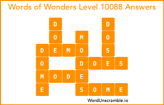 Words of Wonders Level 10088 Answers