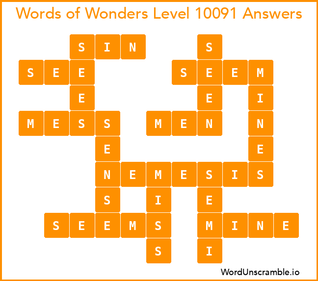 Words of Wonders Level 10091 Answers