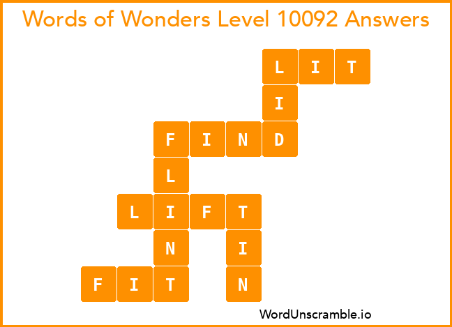 Words of Wonders Level 10092 Answers
