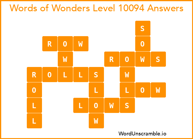 Words of Wonders Level 10094 Answers