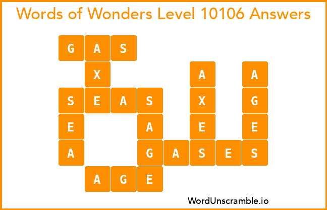 Words of Wonders Level 10106 Answers