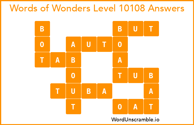 Words of Wonders Level 10108 Answers