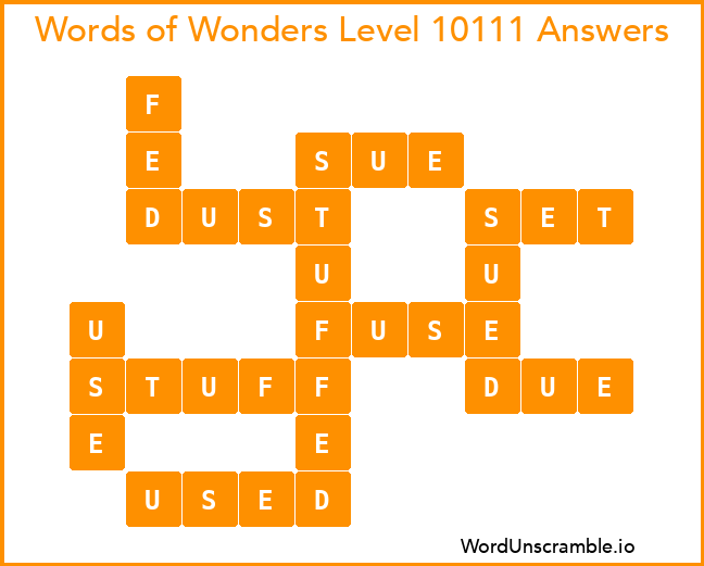 Words of Wonders Level 10111 Answers