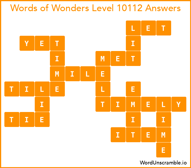 Words of Wonders Level 10112 Answers