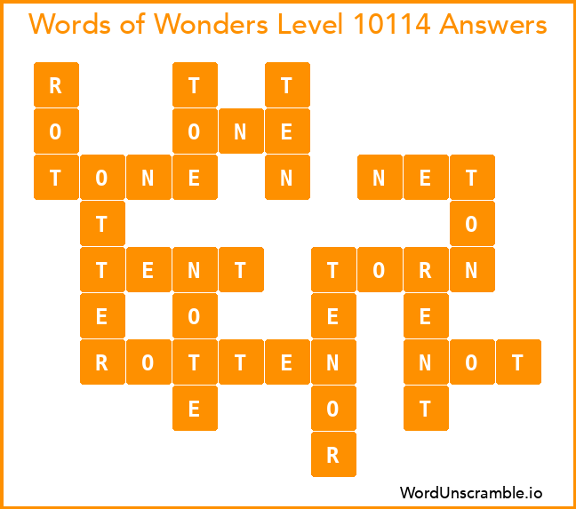 Words of Wonders Level 10114 Answers