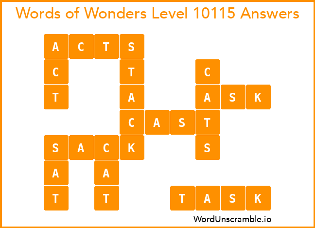 Words of Wonders Level 10115 Answers