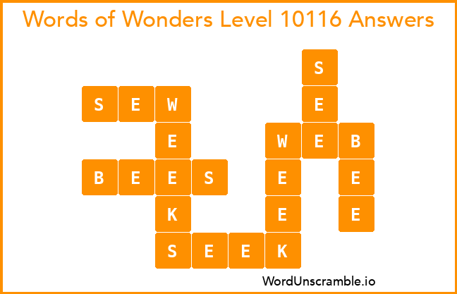 Words of Wonders Level 10116 Answers