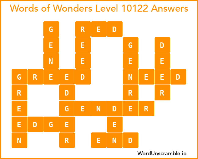 Words of Wonders Level 10122 Answers