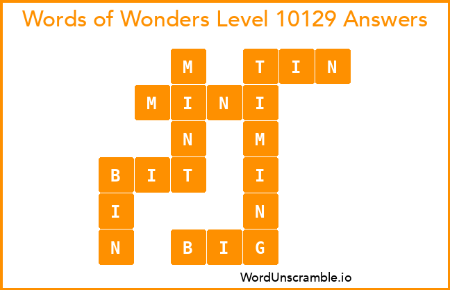 Words of Wonders Level 10129 Answers