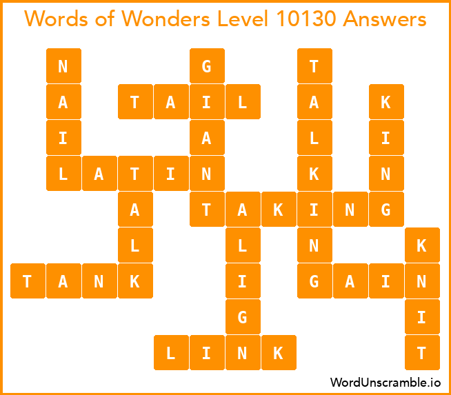 Words of Wonders Level 10130 Answers