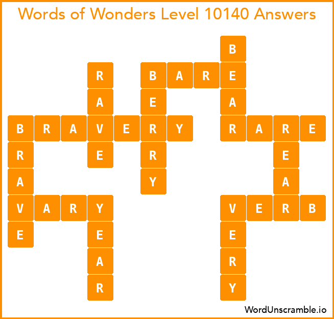 Words of Wonders Level 10140 Answers