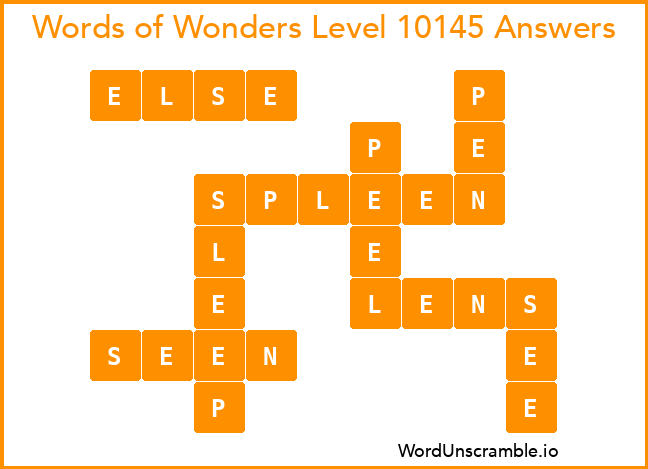Words of Wonders Level 10145 Answers