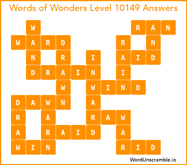 Words of Wonders Level 10149 Answers