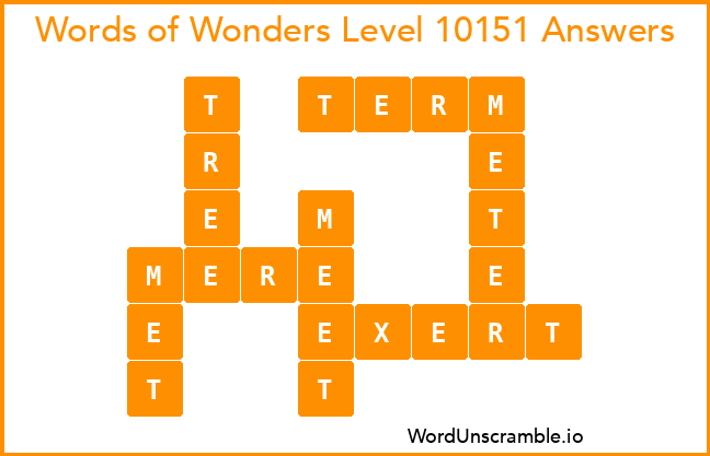 Words of Wonders Level 10151 Answers