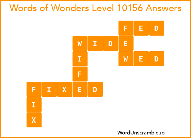 Words of Wonders Level 10156 Answers