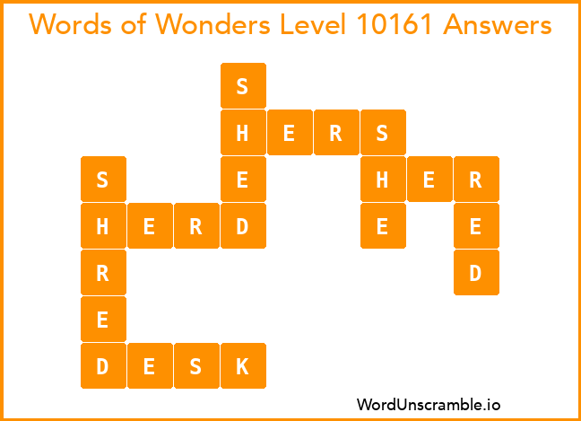 Words of Wonders Level 10161 Answers