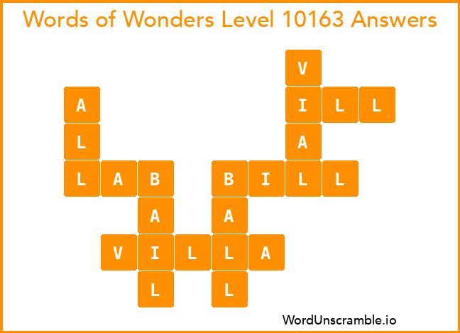 Words of Wonders Level 10163 Answers