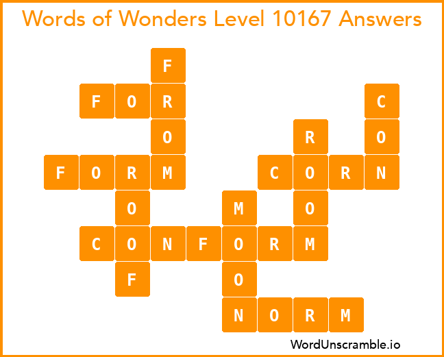 Words of Wonders Level 10167 Answers