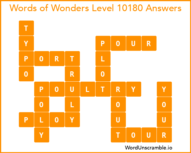 Words of Wonders Level 10180 Answers