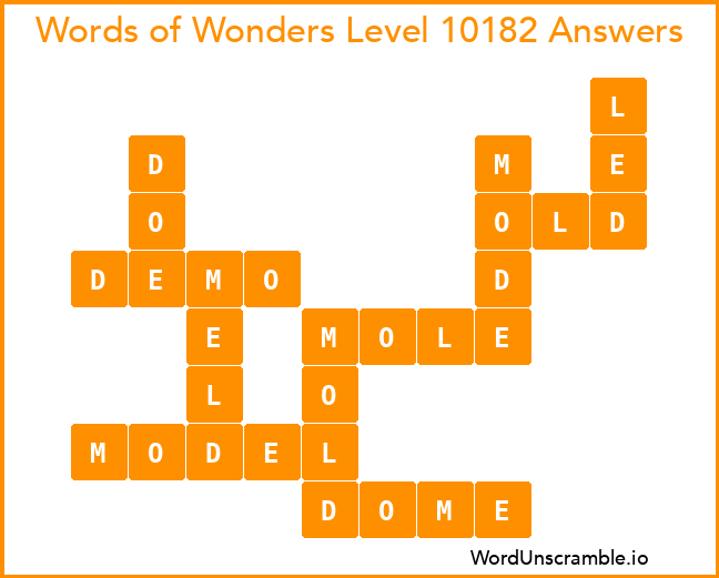 Words of Wonders Level 10182 Answers