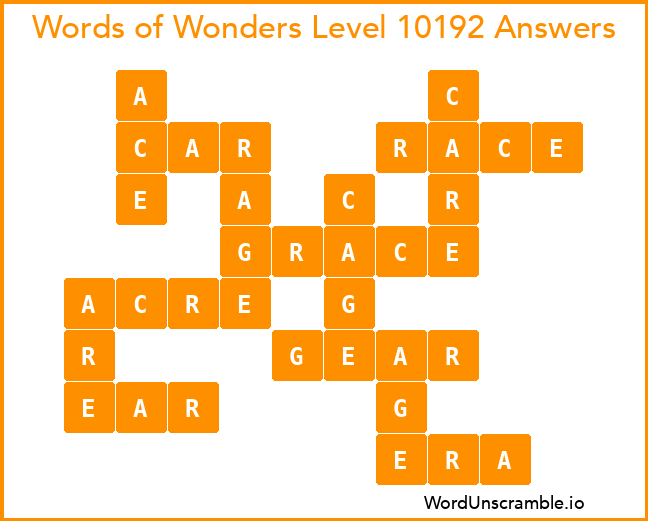 Words of Wonders Level 10192 Answers