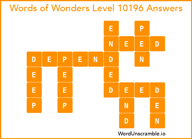 Words of Wonders Level 10196 Answers