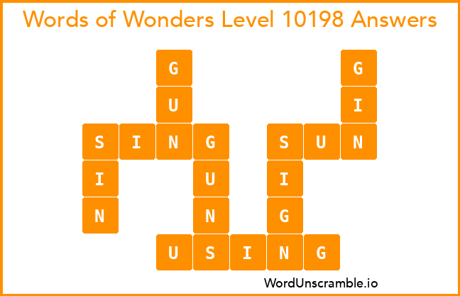 Words of Wonders Level 10198 Answers