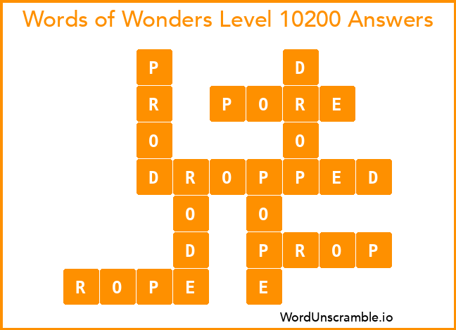 Words of Wonders Level 10200 Answers