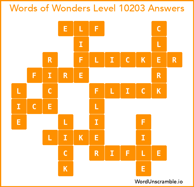 Words of Wonders Level 10203 Answers