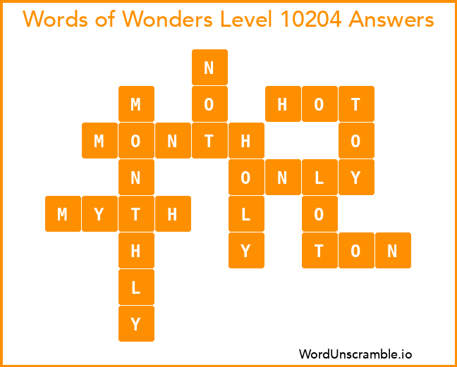 Words of Wonders Level 10204 Answers