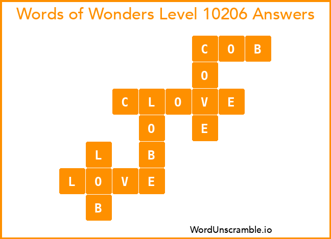 Words of Wonders Level 10206 Answers