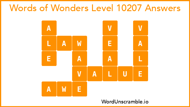 Words of Wonders Level 10207 Answers