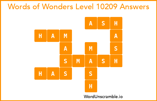 Words of Wonders Level 10209 Answers