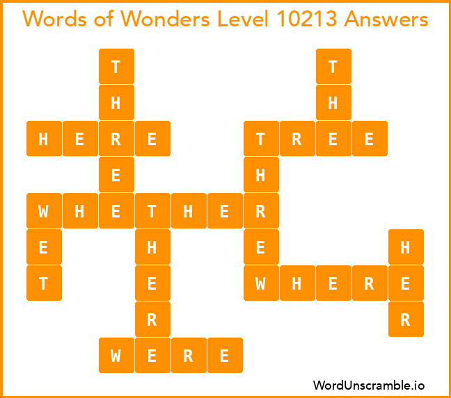 Words of Wonders Level 10213 Answers