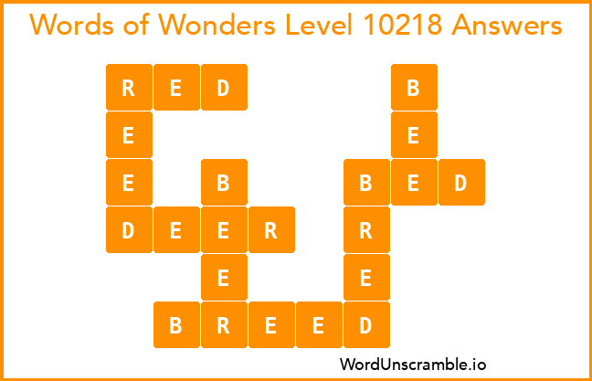 Words of Wonders Level 10218 Answers