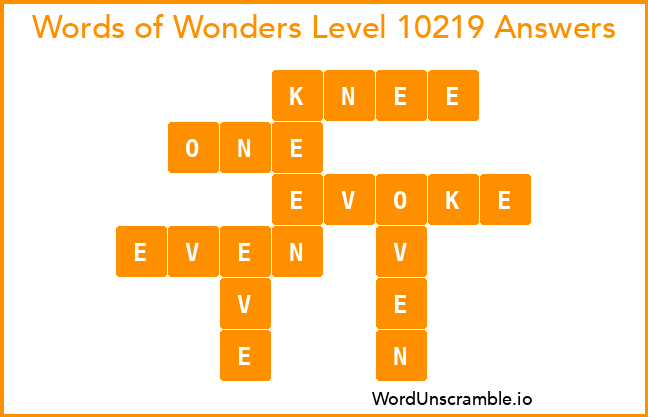 Words of Wonders Level 10219 Answers
