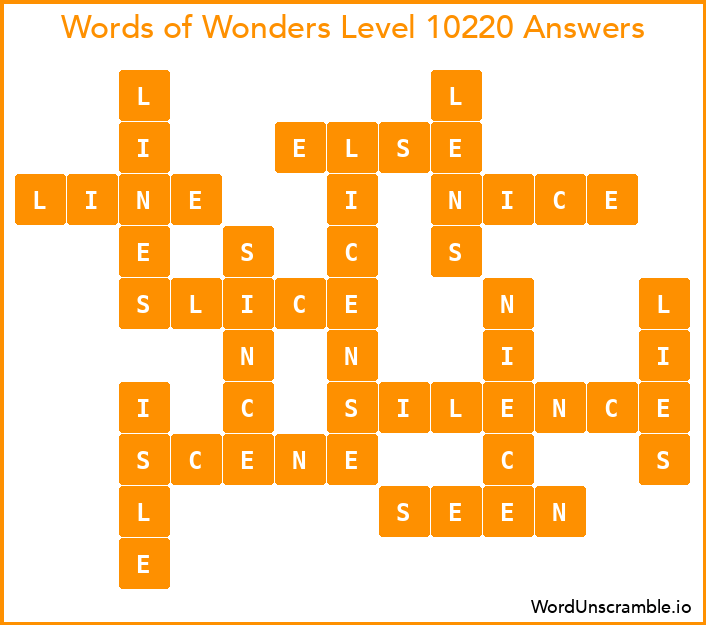 Words of Wonders Level 10220 Answers