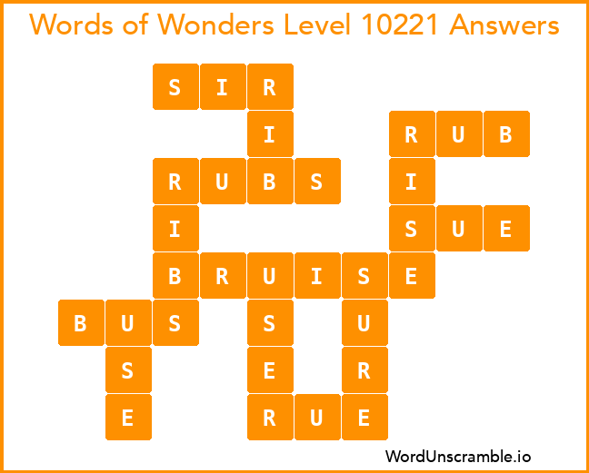 Words of Wonders Level 10221 Answers