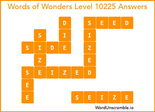 Words of Wonders Level 10225 Answers