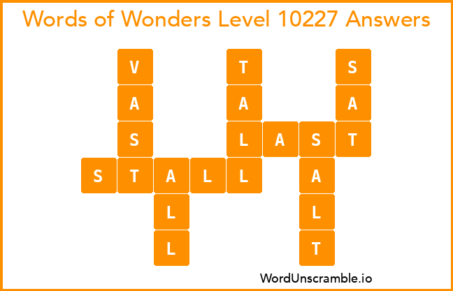 Words of Wonders Level 10227 Answers