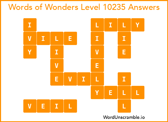 Words of Wonders Level 10235 Answers