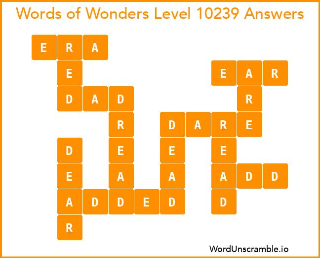 Words of Wonders Level 10239 Answers