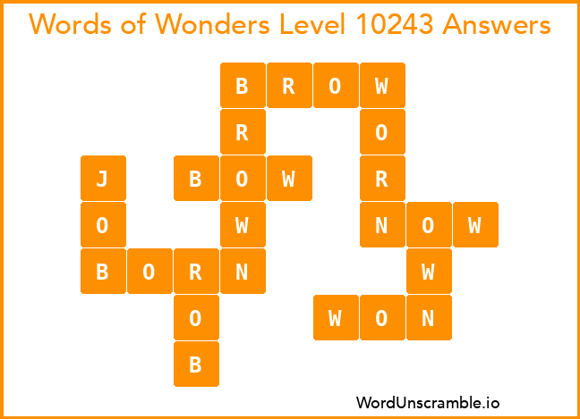 Words of Wonders Level 10243 Answers