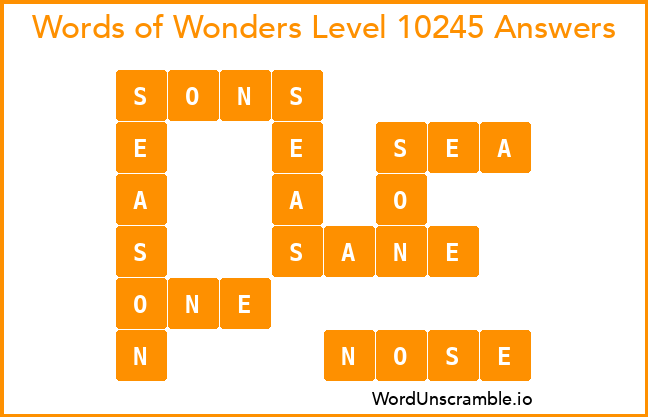 Words of Wonders Level 10245 Answers