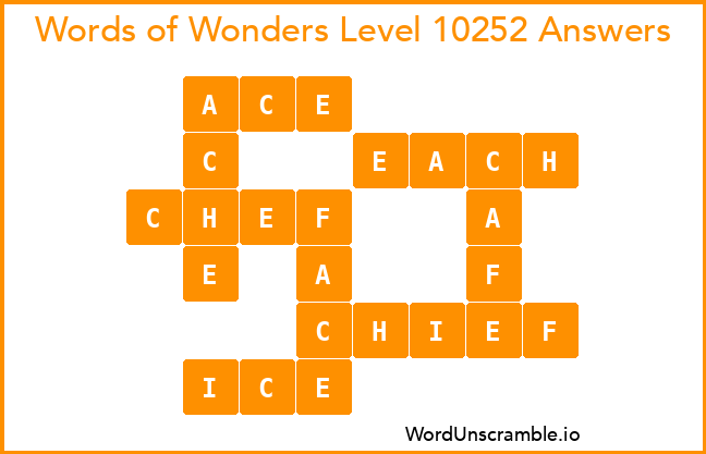 Words of Wonders Level 10252 Answers