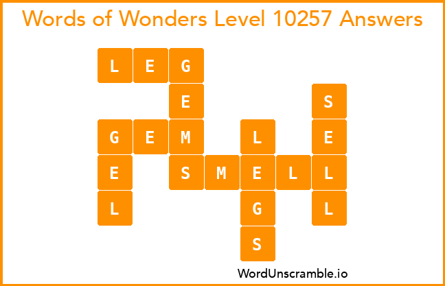 Words of Wonders Level 10257 Answers