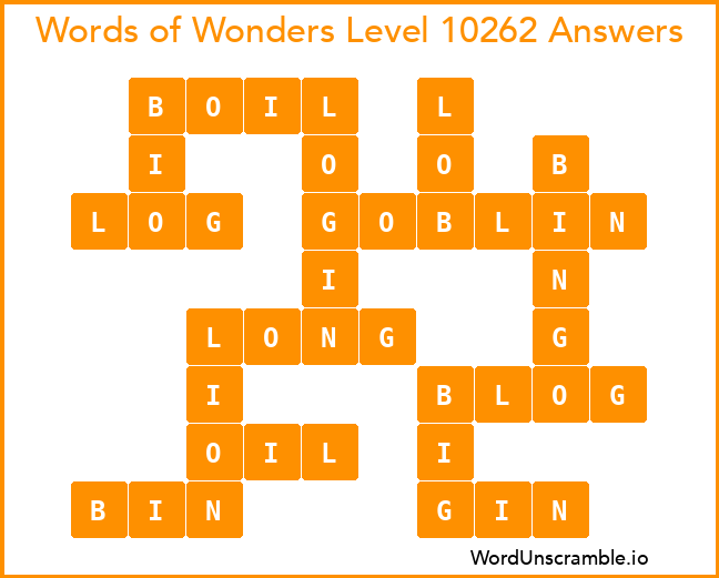 Words of Wonders Level 10262 Answers