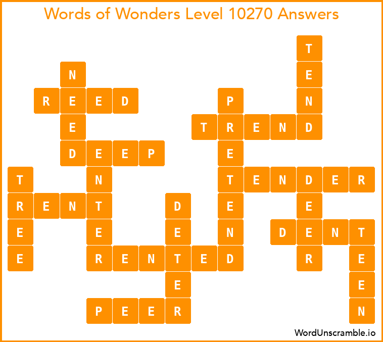 Words of Wonders Level 10270 Answers